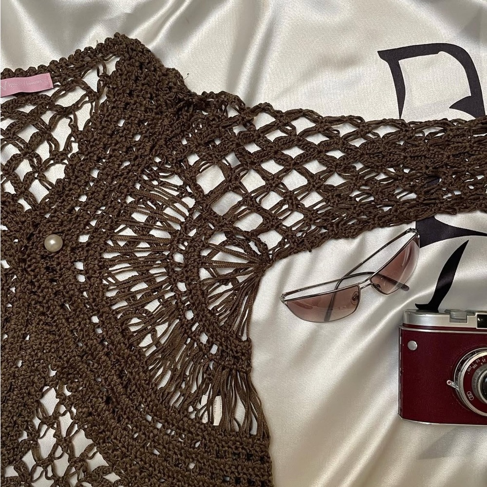 Brown Crochet Top